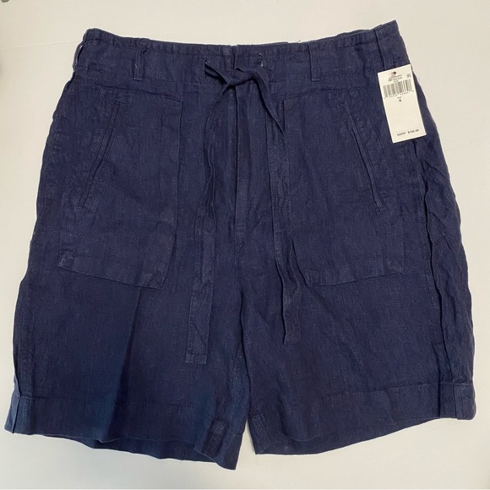 Polo Ralph Lauren Women’s Paperbag Belted Linen Shorts 4 Coastal Preppy Casual